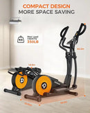 pooboo Elliptical Machine, Elliptical Exercise Machine with 16-Level Resistance&Hyper-Quiet Magnetic Driving System, Elliptical Machine for Home with LCD Monitor&15.5IN Stride, 350LBS Weight Capacity by CozyNest Decor