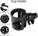 Accmor Universal Cup Holder, Stroller Cup Holder, 360° Rotatable Large Caliber Designed Bottle Holder for Stroller, Bike, Wheelchair, Walker, Scooter, Black by TinyTreasures Baby Boutique