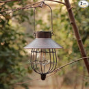 YAKii 2 Pack Solar Lantern Hanging Waterproof Outdoor Metal Solar Lamp with Warm White Light Decorate for Yard Garden Pathway Patio Porch Decor (Antique Copper) by CozyNest Decor
