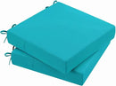 AAAAAcessories Outdoor Seat Cushions for Chairs, Waterproof, Fade-Resistant Patio Furniture Replacement Cushions, 21" x 21" x 4", Set of 2, Turquoise Blue by GreenHaven Gardens