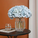 Tifuly Hydrangea Artificial Flowers -12 pcs Realistic Fake Hydrangea Silk Flowers with Stems Faux Hydrangea Flowers Heads for Office Home Party Wedding Centerpiece DIY Floral Decor (Light Blue) by CozyNest Decor