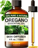 Kukka Oregano Essential Oil for Skin - 4 Fl Oz - 100% Pure Natural, Earthy & Herbaceous Scent, Perfect for Mother's Day Gifts, Diffuser, Nails, Candle & Soap Making DIY by CozyNest Decor