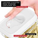 DWËLLZA KITCHEN Airtight Food Storage Containers with Lids – 6 Pieces All Same Size - Pantry Container for Spices, Candy, Nuts, Coffee and Tea, Clear Plastic BPA-Free, Keeps Food Fresh & Dry by CozyNest Decor