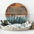 Personalized Wooden Name Sign, Round 3D Nursery Name Sign, Baby Name Sign, Wooden name signs for nursery, Woodland Forest nursery decor, Baby Shower, Name signs for kids room, Nursery art gift/12 by TinyTreasures Baby Boutique