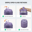 26oz Soup Thermo for Hot Food Kids with Buckle Lid Insulated Vacuum Food Jar Wide Mouth Leakproof Stainless Steel Lunch Container (Purple) by TinyTreasures Baby Boutique