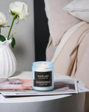 M&SENSE White Lazy - Clean Cotton & Jasmine Scented Natural Soy Wax Jar Candles for Home Decor 7.05oz 50 Hour Long Lasting Burning, Non Toxic Organic Natural Relaxing Candle for Women by CozyNest Decor