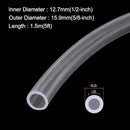 1/2" x 5/8" Clear Plastic PVC Tubing 5ft Flexible Vinyl Tube, [for Garden Irrigation, Water Hose, Fish Tank, Aquarium] - 12.7x15.9mm by GreenHaven Gardens