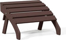 WestinTrends Dylan Outdoor Patio HDPE Adirondack Ottoman Footrest, Dark Brown by CozyNest Decor