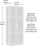 Sauder Tall Storage Cabinet, Black, 4 Adjustable Shelves, Multi-Room Use by CozyNest Decor