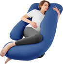 Sasttie Pregnancy Pillows for Sleeping, U Shaped Cooling Full Body Pillow with Removable Cover, Pregnant Women Must Haves, Maternity Essential, Navy by TinyTreasures Baby Boutique