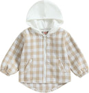 Douhoow Toddler Baby Plaid Jacket Baby Boy GIrl Flannel Hoodies Zip Up Hooded Fall Winter Outerwear Coat by TinyTreasures Baby Boutique