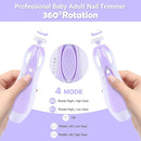 Baby Nail Trimmer Electric, 6 in 1 Baby Nail File Clippers Infant Grooming Kit Manicure Set for Toddler or Adults, Purple by TinyTreasures Baby Boutique