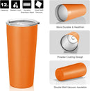 VEGOND 20oz Tumbler Stainless Steel Tumbler with Lid And Straw Vacuum Insulated Double Wall Travel Coffee Mug(orange package 1) by TinyTreasures Baby Boutique