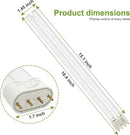 36 Watt UV Bulb Lamp for use with 2G11 (4-pin) Bulb Bases, a Fully Compatible Replacement for Jebao 36W PU-36W Filter(2 pcs) by GreenHaven Gardens