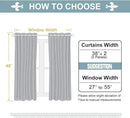 ChrisDowa Grommet Blackout Curtains for Bedroom and Living Room - 2 Panels Set Thermal Insulated Room Darkening Curtains (Black, 38W x 45L) by CozyNest Decor
