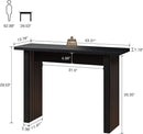 AVZEAR Mid Century Narrow Entryway Console Table, 43.3" Fluted Wood Couch Table Behind Sofa Long and Skinny for Living Room Hallway Entrance Foyer, Black by CozyNest Decor