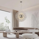Dandelion Crystal Chandelier with Chrome, Modern Large Sputnik Hanging Lamp, Sunflower Beaded Pendant Light Fixtures High Ceiling for Living Room Bedroom Dining Room (Chrome 16Lights) by CozyNest Decor