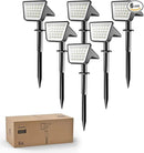 Philips 6 Packs Solar Spot Lights Outdoor Waterproof, 28 LED 7500K Solar Powered Landscape Pathway Lights, Dusk to Dawn Solar Spotlights for Garden, Yard, Lawn, Walkway, Driveway by CozyNest Decor