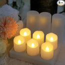 Rechargeable Tea Lights LED Flameless Christmas Candles, Set of 6 Electric Votive Tealights Flickering Candle with Remote Timer and Charging Holder for Home Centerpiece Party Holiday Decorations by GreenHaven Gardens