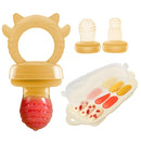 Baby Food Fruit Feeder & Freezer Tray, Auto-Push Fresh Food Feeder Pacifier for Self Feeding, Breastmilk Popsicle Molds for Baby Teething Relief, BPA-Free Silicone, 2 Sizes for 3-12 Months by TinyTreasures Baby Boutique