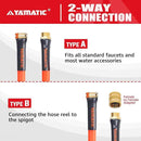 YAMATIC Female to Female Short Garden Hose 5/8 in x 10 ft, 2 in 1 Dual Use Heavy Duty Leader Hose with Solid Brass Connector, All-Weather Water Hose, Burst 600 PSI by GreenHaven Gardens