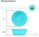 Re-Play 12 Oz. Toddler Bowls for Snack and Everyday Dining - Dishwasher and Microwave Safe - Made in USA - Set of 3-5.75" x 5.75" x 2" - True Blue by TinyTreasures Baby Boutique