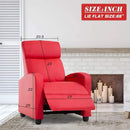 BestMassage | Recliner Chair | with 2 Point Massage Function | Pu Red | with Lumbar Support, Adjustable Push Back, Footrest & Padded Seat | Easy Assembly | for Living Room, Home Theatre by CozyNest Decor