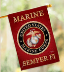 Breeze Decor FK108057-BO Marine Corps Americana Military Decorative Vertical Kit, 1 x House & 1 x Garden Flags, Thick Fabric by GreenHaven Gardens