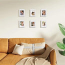 Vittanly 4x6 Picture Frames Set of 9, Shatter Resistant Plexiglass, Display 3.5x5 Pictures with Mat or 4x6 without Mat, Photo Frames for Wall or Tabletop, Engineered Wood, White by CozyNest Decor