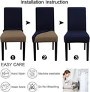 JQinHome 4 Pcs Dining Chair Slipcover, High Stretch Removable Washable Chair Seat Protector Cover for Home Party Hotel Wedding Ceremony by CozyNest Decor