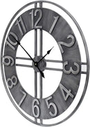 30 inch Large Wall Clock Decorative Solid Metal Retro Decor for Home Farmhouse Living Room by CozyNest Decor