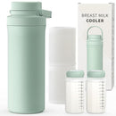Xaproo 22oz Breast Milk Cooler Bottle, Portable Milk Cooler for Breastmilk with 360° Total Cooling for 24 Hours, Breastmilk Chiller with 2pcs Baby Bottles, Breastfeeding Essentials for Baby, BPA-Free by TinyTreasures Baby Boutique