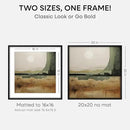Homeforia 20x20 Black Wood Frame, High End Oak 20 x 20 Square Picture Frames with Mat 16 by 16 inches Photo, 20by20 Black Wooden Poster Frames Matted to 16x16 Print, Tempered Glass, Wall Kit, Set of 1 by CozyNest Decor