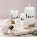Battery Operated Flameless Flickering Candles with Remote Timer, LED Real Wax Pillar Candlesticks with Realistic 3D Wick, Set of 3 Live Laugh Love Home Decor(D3xH4 5" 6") by GreenHaven Gardens
