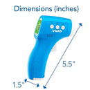 Vicks Non-Contact Infrared Thermometer for Forehead, Food and Bath – Touchless Thermometer for Adults, Babies, Toddlers and Kids – Fast, Reliable, and Clinically Proven Accuracy (Pack of 2) by TinyTreasures Baby Boutique