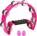 EastRock Tambourine,Metal Jingles Hand Held Percussion-Half Moon Tambourine for Kids, Adults, KTV, Party Pink by TinyTreasures Baby Boutique