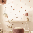 Boho Wall Decal for Girls Bedroom 72 PCS, Boho Heart Wall Stickers Peel and Stick for Nursery Kids Room Décor, Removable Wall Decals Vinyl Murals DIY Cute Decorations (12 Sheets) by TinyTreasures Baby Boutique