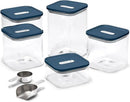 Caraway 14-Piece Glass Airtight Food Storage Containers with Lids – Non-Toxic, BPA-Free Kitchen Storage Containers – Stackable, Space-Saving Airtight Containers for Dry Goods and More - Navy by CozyNest Decor