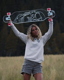 Clear Longboard Skateboard - Transparent Acrylic Long Boards with Light-Up LED Wheels for Smooth Rides - Ride The Streets in Style with Longboard Built for Beginners & Pros Alike by TinyTreasures Baby Boutique