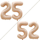 GOER Number 25 Balloons for 25th Birthday Party Decorations,42 Inch Jumbo Foil Helium 52 Balloons for 52nd Birthday Party Decoration (Caramel) by TinyTreasures Baby Boutique