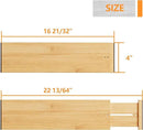 BAMEOS 4" High Drawer Dividers Bamboo Separators Organization Expandable Organizers for Kitchen Bedroom Bathroom Dresser Office 4-pack by CozyNest Decor