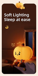ATSUI Pumpkin Night Light, Halloween LED Squishy Novelty Lamp, Food Grade Silicone, Dimmable, Rechargeable Breastfeeding Nursery Nightlight for Desk Decor, Funny Gifts Stuff for Kids Women Boys Girls by TinyTreasures Baby Boutique