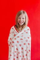 Copper Pearl Jumbo 3-Layer Baby Blanket: Soft Quilts for Boys & Girls | Breathable, Cozy Toddler Blanket | Newborn Quilt | 46x46 Premium Polyester/Rayon | Strawberry by CozyNest Decor