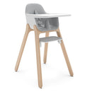 UPPAbaby Ciro High Chair/Sleek, Easy-to-Clean Design/Perfect-Fit Tray to Bring Baby to Table/Patent-Pending Harness/Dual-Position, 180-Degree Rotating Footrest/Chloe (Grey/Rubberwood) by TinyTreasures Baby Boutique