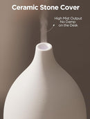 InnoGear Oil Diffuser, 300ML Ceramic Diffuser for Essential Oils Handcrafted Aromatherapy Diffuser Ultrasonic Cool Mist Humidifier with 4 Timers Waterless Auto Off for Room Office, White Base by TinyTreasures Baby Boutique