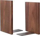 Muso Wood Handmade Walnut Book Ends, Non-Skid Bookends for Shelves, Large Sturdy Book Ends for Heavy Books, Decorative Book Shelf (1 Pair) by CozyNest Decor