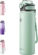 Enerbone 24 oz Insulated Water Bottle, Stainless Steel Bottle with Carrying Strap, Double-Wall Vacuum Insulation Design, Leakproof Sports Bottle with Straw, Keep Drinks Cold or Hot for Hours by CozyNest Decor
