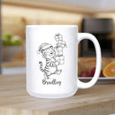 Tiger White Coffee Mug 11 15 Oz, Customized Name Tiger Accent Mug Gift for Brother Sister Besties Friends, Personalized Tigers Teacup, Unique Tigers Animal Coffee Cup Gift for Birthday Thanksgiving by TinyTreasures Baby Boutique