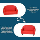 Children's Factory As We Grow Chair and Couch, Flexible Seating for Daycare or Preschool, Kids Reading Couch, Playroom Furniture, Red by CozyNest Decor