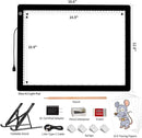 A3 LED Light Box for Tracing, elice Artist Drawing Lightbox Light Table Light Pad Light Copy Board, Up to 8000 Lux Super Bright Lightpad for Cricut Weeding Vinyl, Diamond Painting, Sketching (Black) by TinyTreasures Baby Boutique